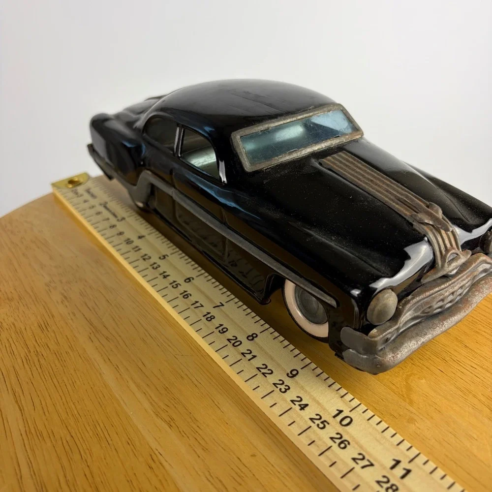 Vintage Minister Delux Black Tin Friction Toy Car Original Box Working India